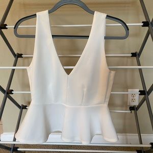 Forever 21 white peplum top